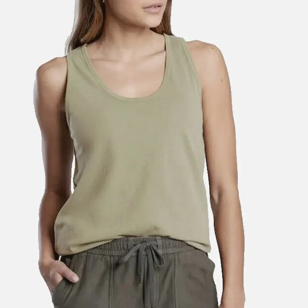Athleta Size 3X Organic Daily Tank Coop Neck Shadow Olive Green - Picture 3 of 9